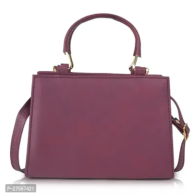 Latest Trendy Branded Purple Handbag Synthetic Leather Women's Satchel Bag | Ladies Purse Handbag | Women bags-thumb2