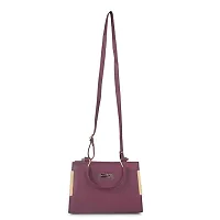 Latest Trendy Branded Purple Handbag Synthetic Leather Women's Satchel Bag | Ladies Purse Handbag | Women bags-thumb3