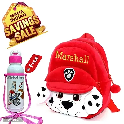 MArshall  Bag With Free Water Bottle Bagpacks Kids Bag Nursery Picnic Carry Plush Bags School Bags for Kid Girl and Boy-thumb0