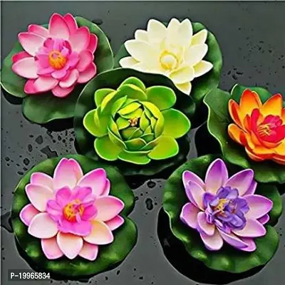 (PACK OF 6) artificial floating lotus flowers