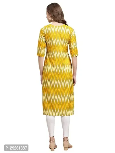 Stylish Yellow Crepe Kurta For Women-thumb2