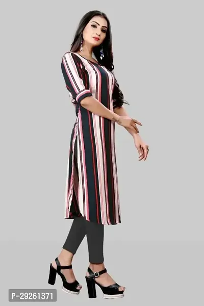 Stylish Multicoloured Crepe Kurta For Women-thumb3