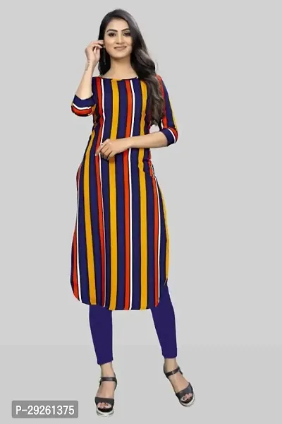 Stylish Multicoloured Crepe Kurta For Women-thumb0