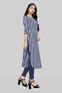 Stylish Blue Crepe Kurta For Women-thumb3