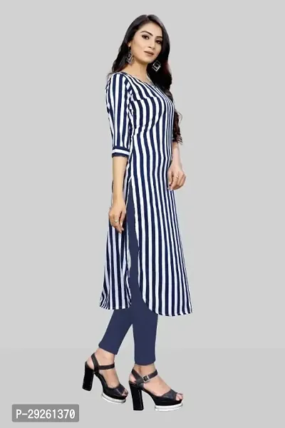 Stylish Blue Crepe Kurta For Women-thumb4