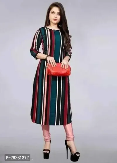 Stylish Multicoloured Crepe Kurta For Women-thumb0