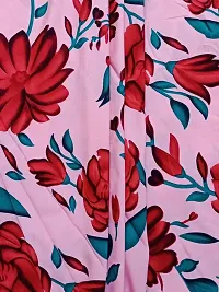 Women's Regular Party Wear Printed Creap Unstitched Dress Gown Suit Material HT_F_008.(Pink) Size:-3 Meter-thumb1