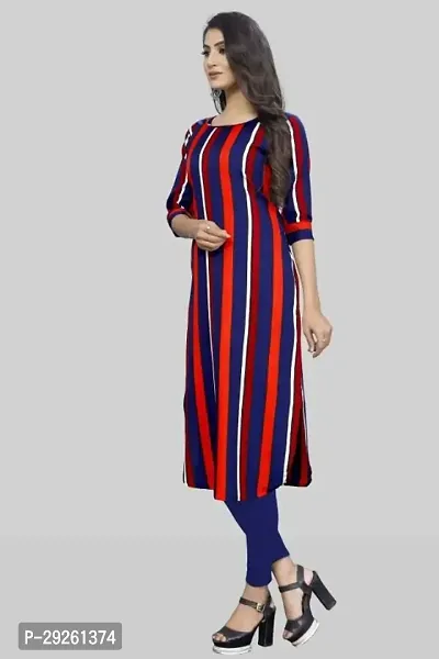 Stylish Multicoloured Crepe Kurta For Women-thumb3