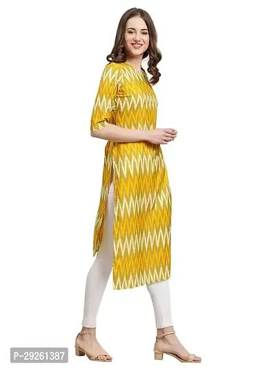 Stylish Yellow Crepe Kurta For Women-thumb5