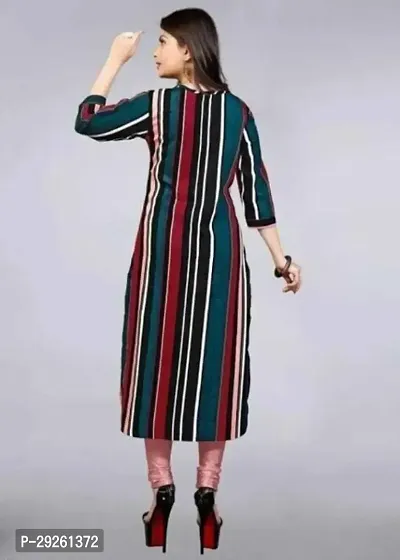 Stylish Multicoloured Crepe Kurta For Women-thumb2