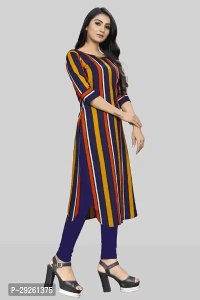 Stylish Multicoloured Crepe Kurta For Women-thumb3