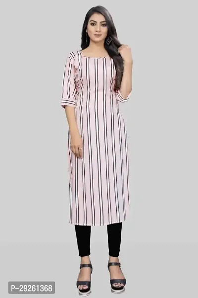 Stylish Pink Crepe Kurta For Women-thumb0