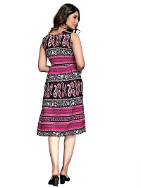 Latest Design Digital Printed Micro Western Frok - Pink-thumb1