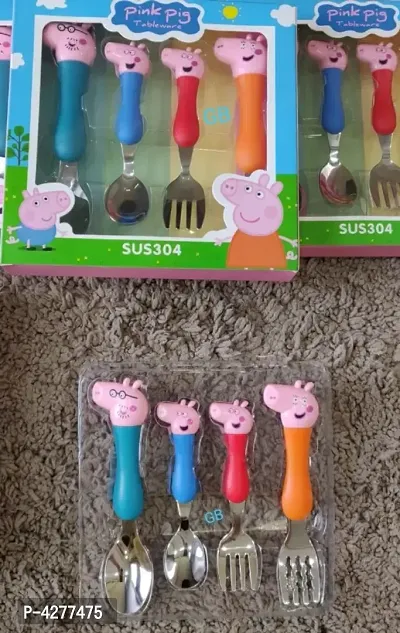Peppa Pig Theme Spoon  Fork Set for Kid