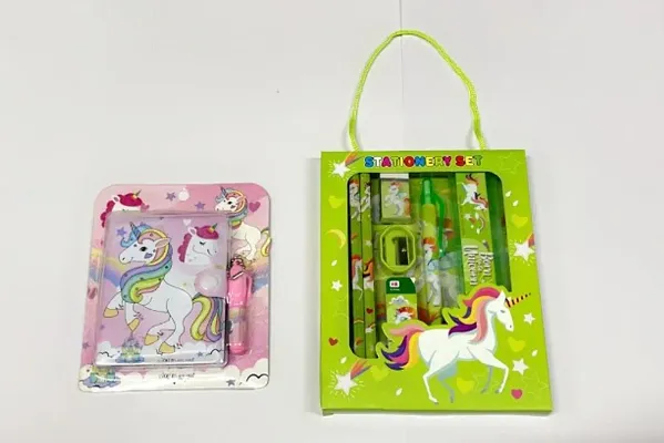 Unicorn Stationery and Mini Diary Combo