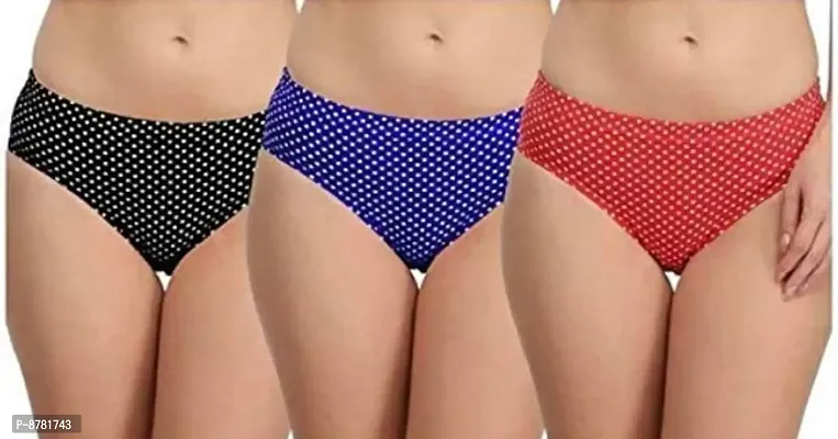 Buy Classic Cotton Blend Dotted Briefs for Women, Pack of 3 Online In India  At Discounted Prices