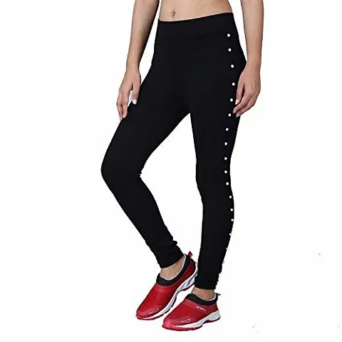 Nasheeza? Womens Jogger Gym wear Leggings Ankle Length Workout Trousers | Stretchable Jeggings | High Waist Fitness Yoga Track Pants for Girls & Women | All Purpose Leggings (Size 26-30 inches)