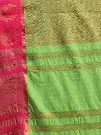 NYUTIKA Woven Bollywood Tissue Saree (Green)-thumb4