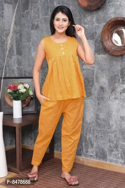 Classic Cotton Solid Night Suits for Women