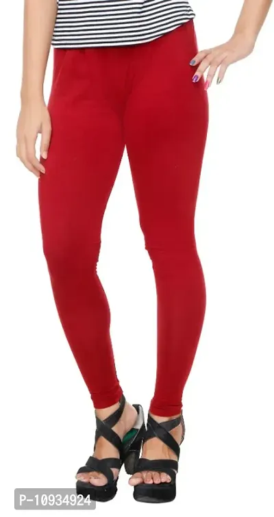 Classic Cotton Blend Solid Leggings for Women