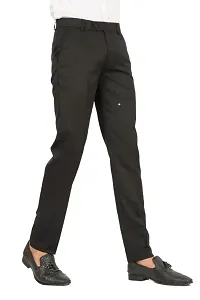 Classic Cotton Blend Solid Formal Trousers for Men-thumb2