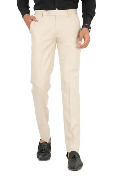 Classic Blend Solid Formal Trousers for Men