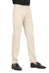 Classic Cotton Blend Solid Formal Trousers for Men-thumb1