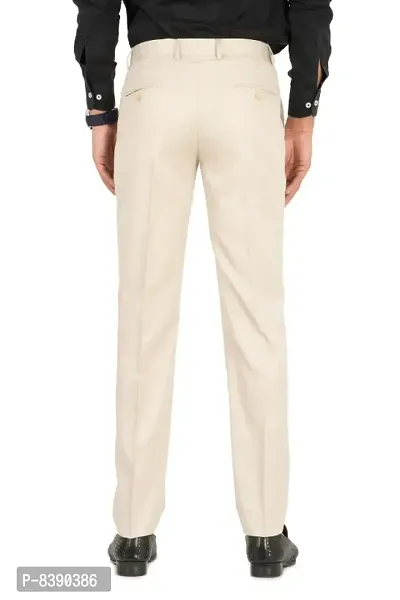 Classic Cotton Blend Solid Formal Trousers for Men-thumb4