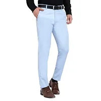 Classic Cotton Solid Formal Trousers for Men-thumb2
