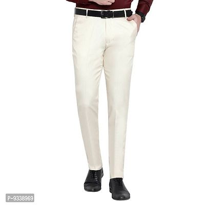 Classic Cotton Solid Formal Trousers for Men-thumb0