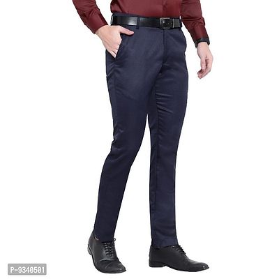 Classic Cotton Solid Formal Trousers for Men-thumb3