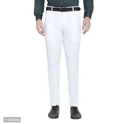 Classic Cotton Solid Formal Trousers for Men
