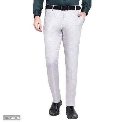 Classic Cotton Solid Formal Trousers for Men