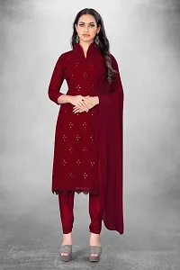 Georgette Embroidery Unstich dress material-thumb4
