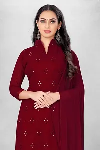 Georgette Embroidery Unstich dress material-thumb3