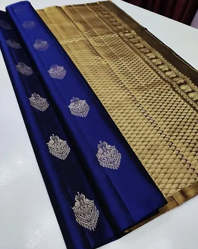 Elegant Banarasi Art Silk Jacquard Heavy Zari Border Sarees