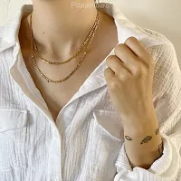 Fancy Trendy Gold Plated Chain For Men And Women-thumb3