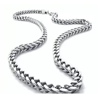 Elegant Silver Brass Chain For Men-thumb1