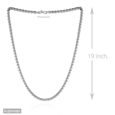 Elegant Silver Brass Chain For Men