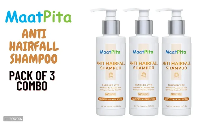 Essential Anti Hair Fall Shampoo For Hair Growth  Hair Fall Control Pack Of 3-thumb0