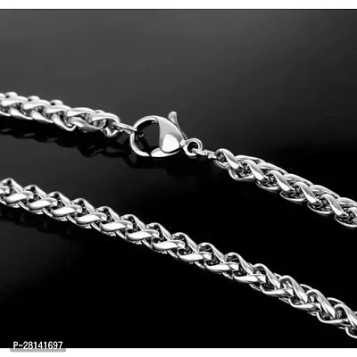 Elegant Silver Brass Chain For Men