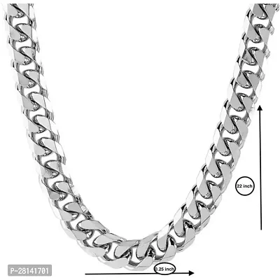 Elegant Silver Brass Chain For Men