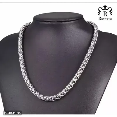 Elegant Silver Brass Chain For Men