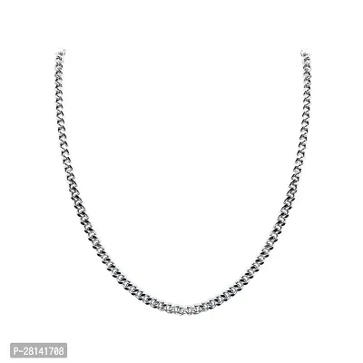 Elegant Silver Brass Chain For Men