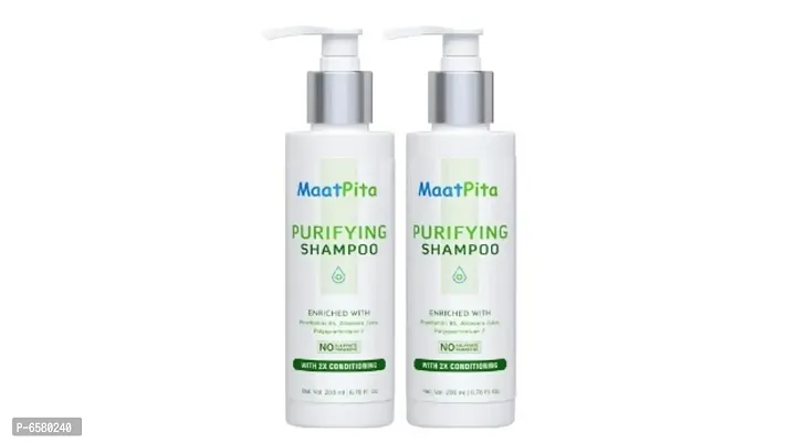 Purifying Shampoo, Alovera Juice, Pro-Vitamin B5  Polyquartenium-7 With 2X C pack of 2