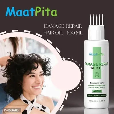 Maatpitareg; Damage Repair Hair Oil With Alovera Extract,Olive Oil For Hair Fall C