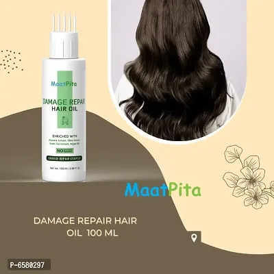 Maatpitareg; Damage Repair Hair Oil With Alovera Extract,Olive Oil For Hair Fall C
