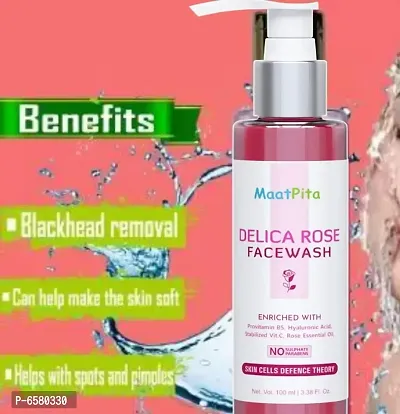 Maatpitareg;  NATURALS English Rose Face wash For Deep Clean | All Skin Type | Acne Face wash | Skin Lightening | Hydrate | Glow | No Parabens Sulphates 100 ML (100ML 3.38 Fl.Oz) pack of 1-thumb0