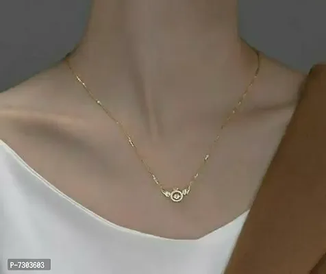 Latest Alloy Rose Gold Plated Chain With Pendant