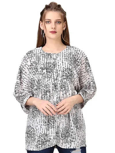 TRENDINGGARMENT Women's Casual Printed Full Sleeves Top